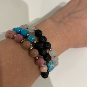Stone bracelets for essential oils